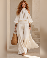 Off-Shoulder Wide-Leg Jumpsuit