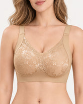Wireless Lace Full-Coverage Support Bra