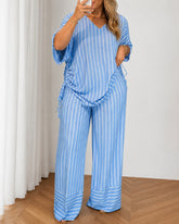 Relaxed Striped Lounge Set