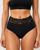 5-Pack High-Waisted Lace Cotton Briefs