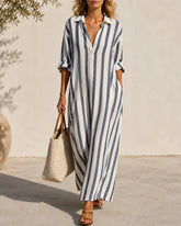 Coastal Stripe Easy Maxi Dress
