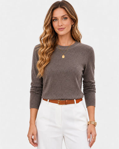 Casual Wool Blend Long Sleeve Sweater