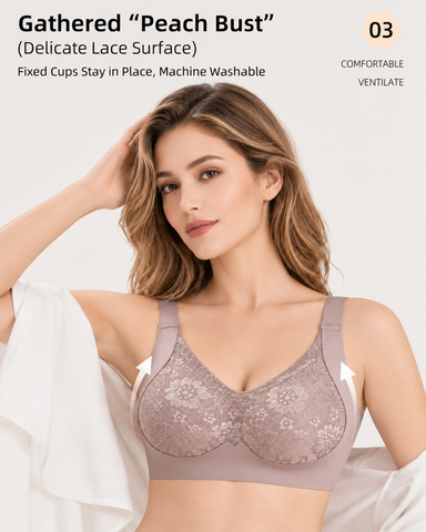 Wireless Lace Full-Coverage Support Bra