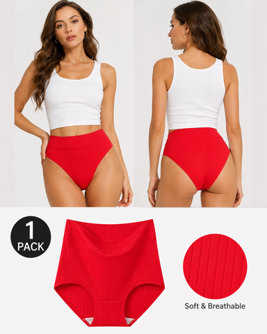 High-Waist Ribbed Briefs