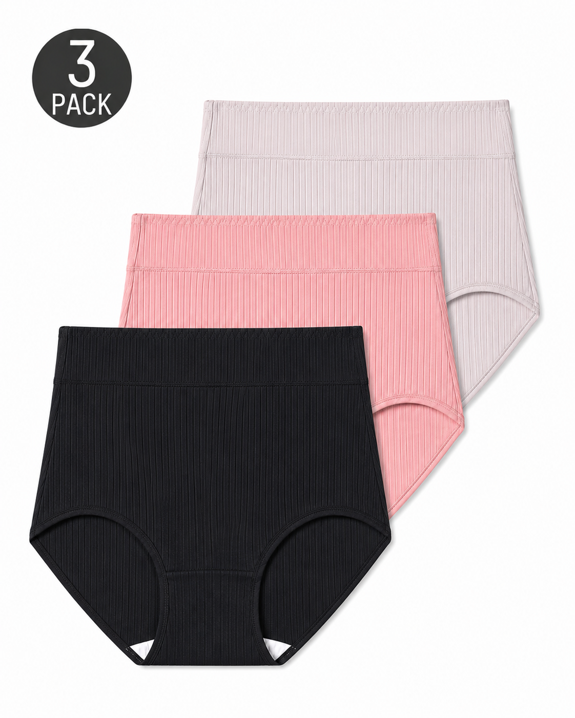 High-Waist Ribbed Briefs
