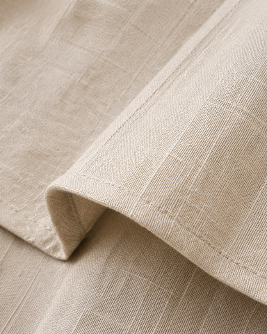Cotton Linen Shirt & Wide-Leg Pants Set