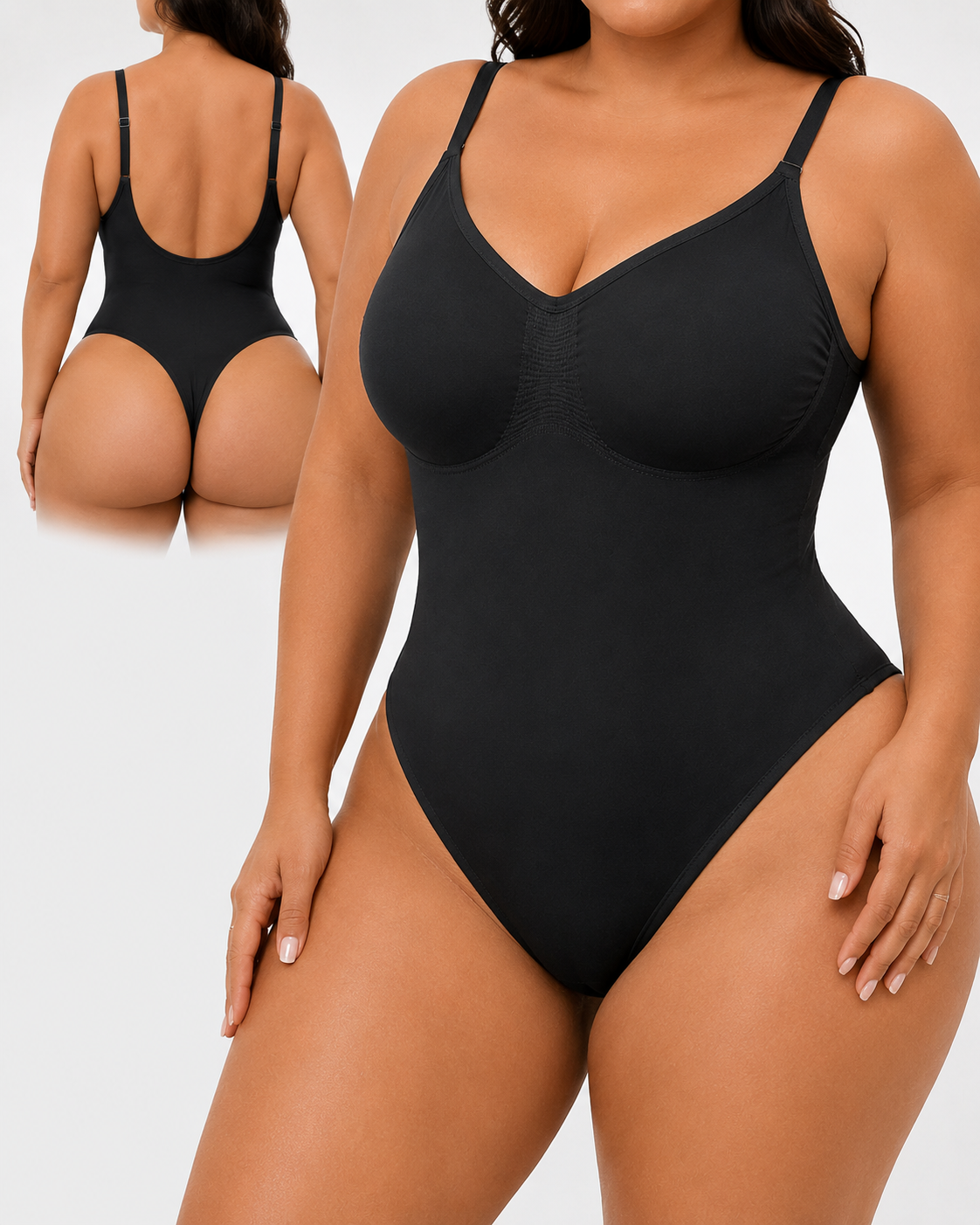 Seamless Open-Back Shapewear Bodysuit