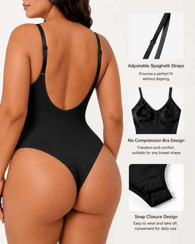 Seamless Open-Back Shapewear Bodysuit