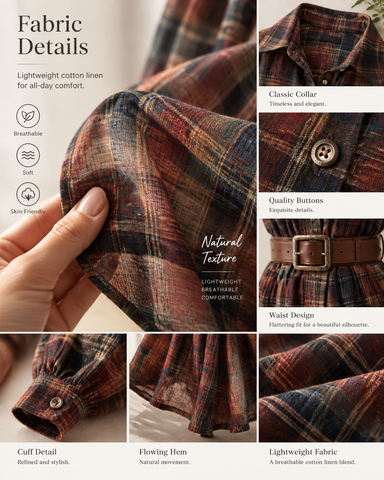 Vintage Plaid Maxi Dress