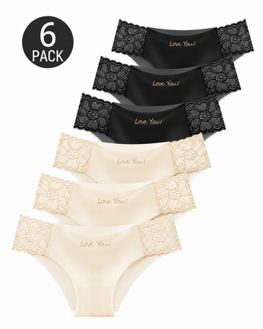 Women's Lace-Trim Bikini Panties – 6-Pack