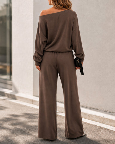 Soft Days Off-Shoulder Lounge Set