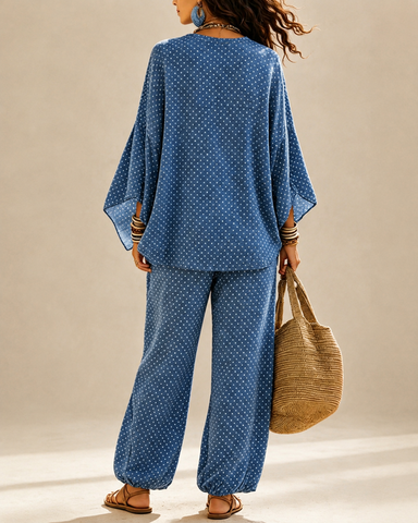 Boho Linen Wide-Leg Set