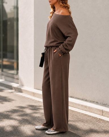 Soft Days Off-Shoulder Lounge Set