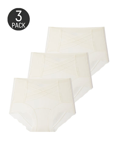 3-Pack Crossover Tummy Control Seamless  Panties