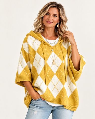 Argyle Hooded Sweater