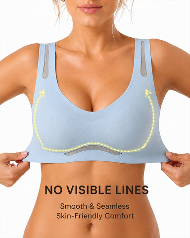 2-Pack Deep V Seamless  Vest Bra