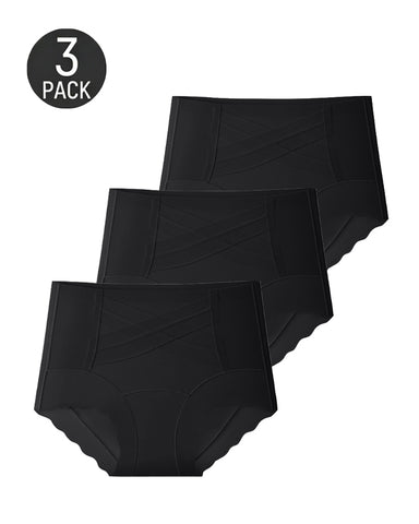 3-Pack Crossover Tummy Control Seamless  Panties