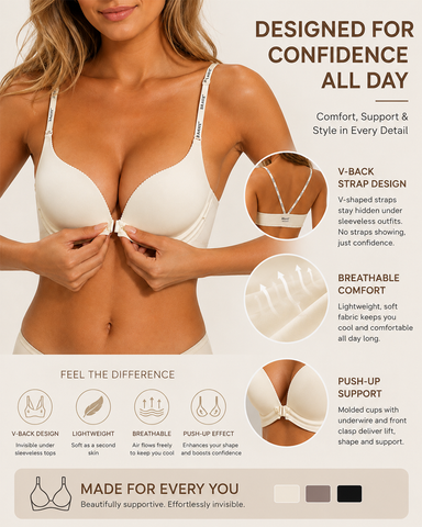 Front Closure Push-Up Bra