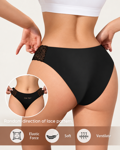 Women's Lace-Trim Bikini Panties – 6-Pack