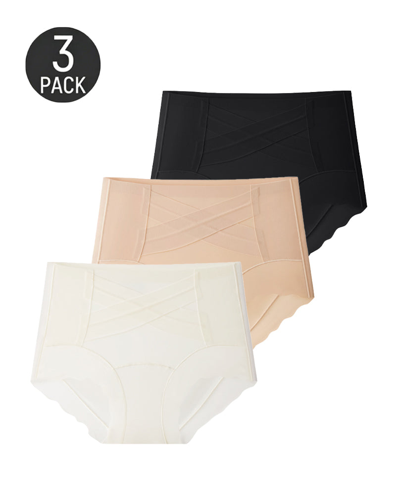 3-Pack Crossover Tummy Control Seamless  Panties