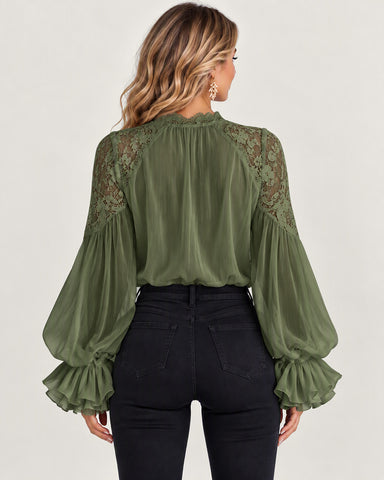 Romantic Chiffon Lace Top