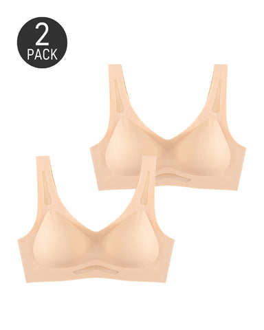2-Pack Deep V Seamless  Vest Bra