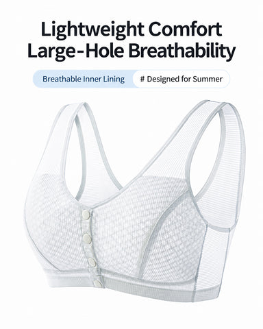 Breathable Front Closure Wireless Bra