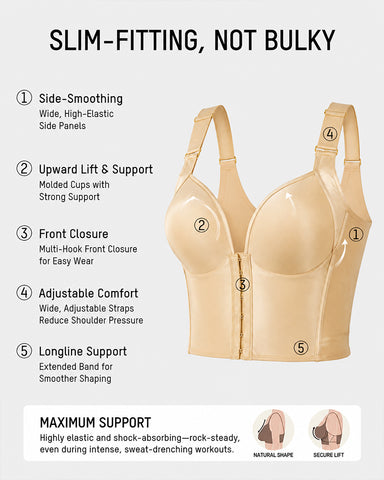 Front Closure Full Coverage Support Bra