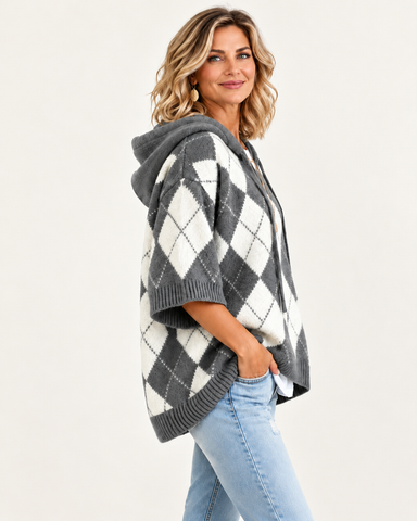 Argyle Hooded Sweater