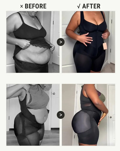 Total Contour Open-Bust Mid-Thigh Bodysuit