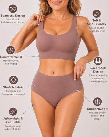 Seamless Wireless Bra Set