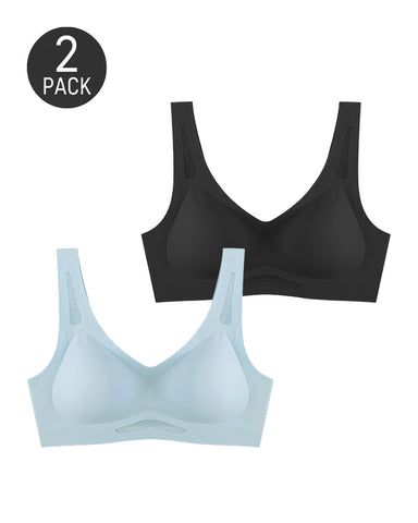 2-Pack Deep V Seamless  Vest Bra