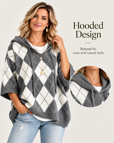 Argyle Hooded Sweater