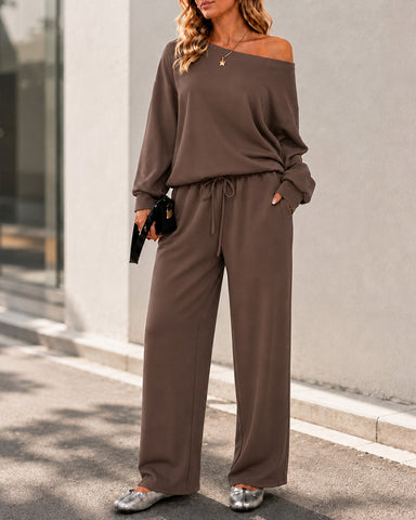 Soft Days Off-Shoulder Lounge Set