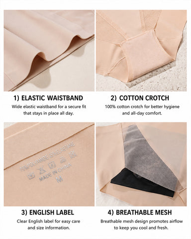 5-Pack Seamless Ice Silk See-Through Mesh Panties