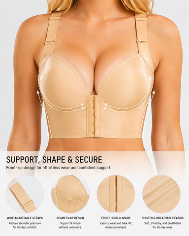 Front Closure Full Coverage Support Bra