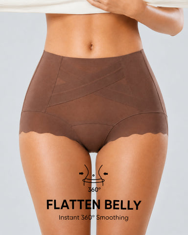 3-Pack Crossover Tummy Control Seamless  Panties