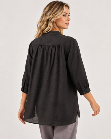 100% Linen Deep V Loose Top