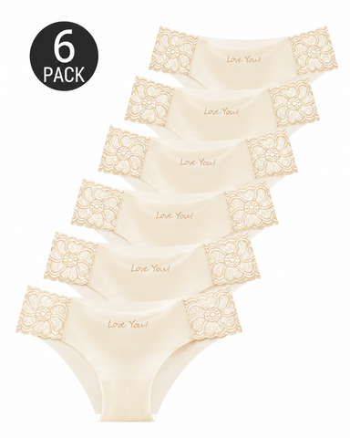 Women's Lace-Trim Bikini Panties – 6-Pack