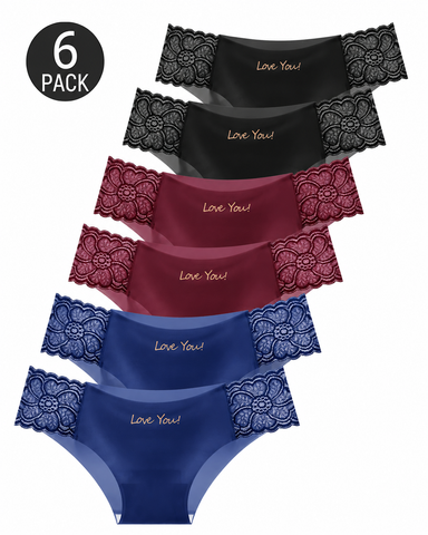 Women's Lace-Trim Bikini Panties – 6-Pack