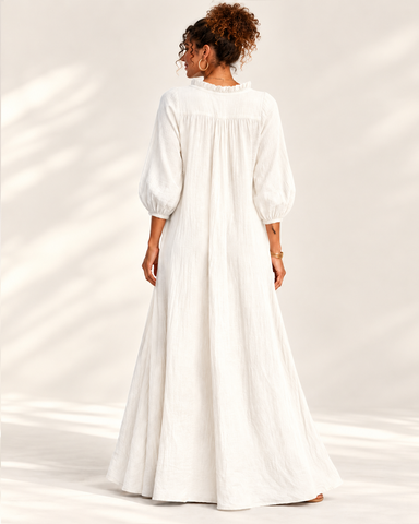 Women's Cotton Linen Maxi Dress