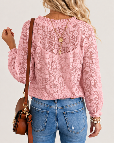 Delicate Floral Lace Top