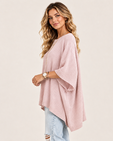 Women's Oversized Batwing Sleeve Knit Top