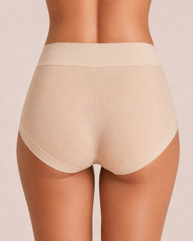 5-Pack Ribbed Cotton High-Waist Briefs