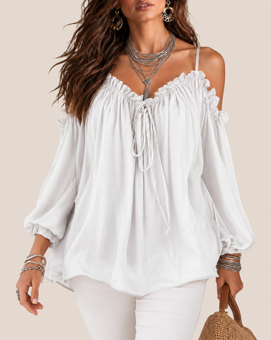 Elegant Off Shoulder Loose Fit Blouse