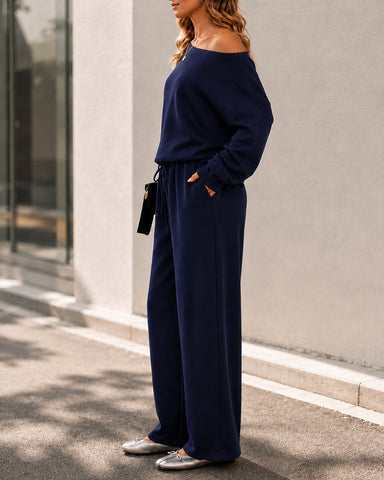 Soft Days Off-Shoulder Lounge Set