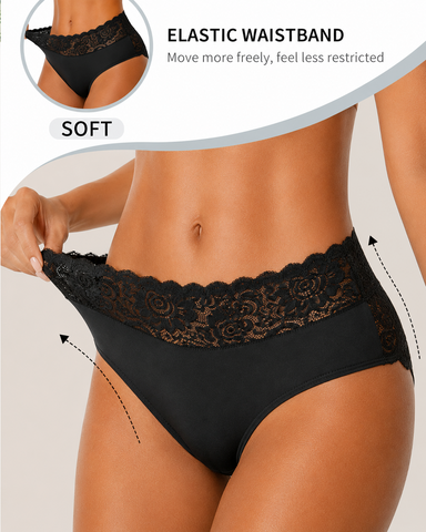 5-Pack Lace Cotton Comfort Briefs