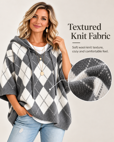 Argyle Hooded Sweater