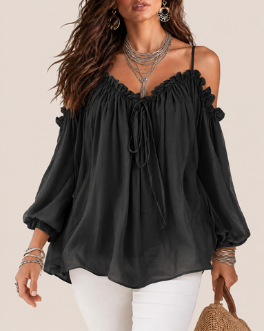 Elegant Off Shoulder Loose Fit Blouse
