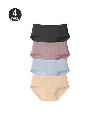 Fresh Lace-Trim Cotton Panties